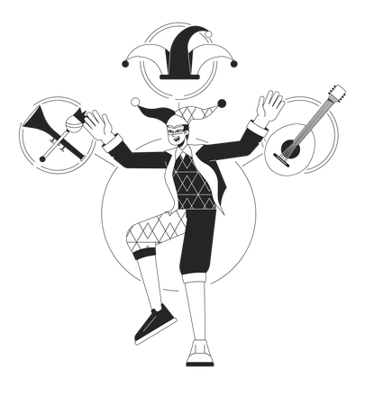 Arquétipo do bobo da corte  Ilustração