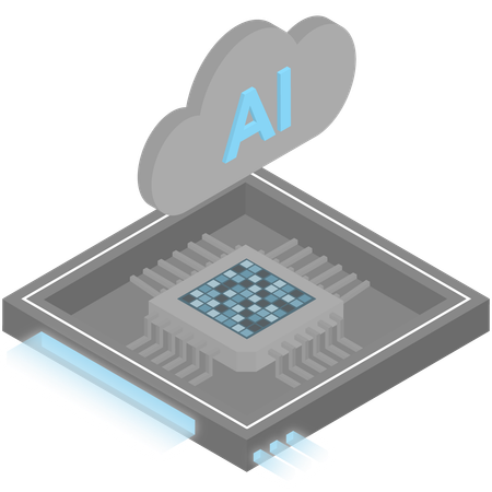 Arquitetura de chip AI  Ilustração