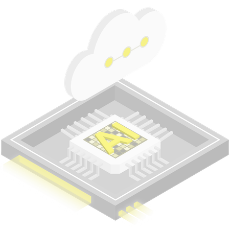 Arquitetura de chip AI  Ilustração