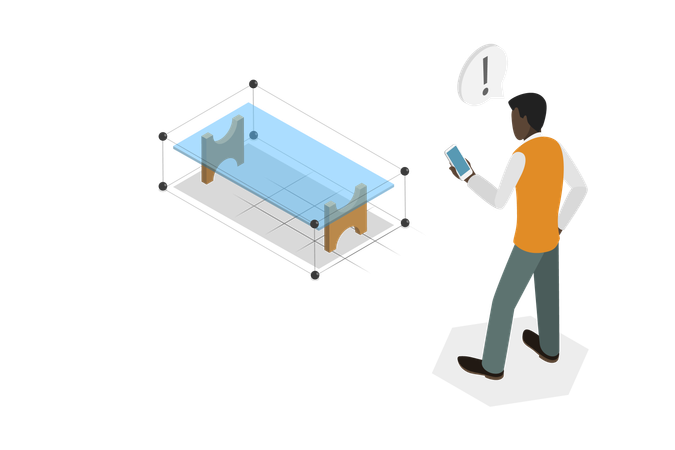 Arquitetura fazendo móveis  Ilustração