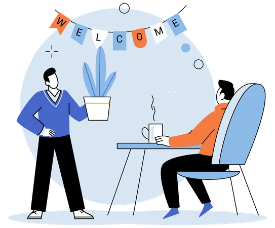新入社員の入社は組織内での成長と進歩を意味します  イラスト