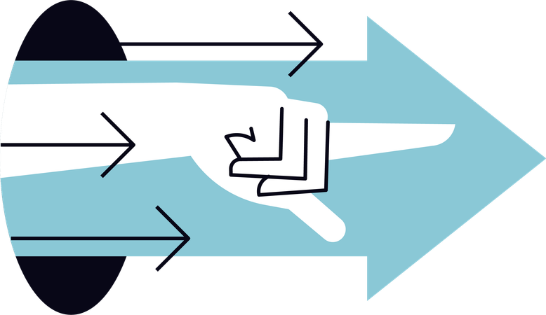 Arrow direction  Illustration
