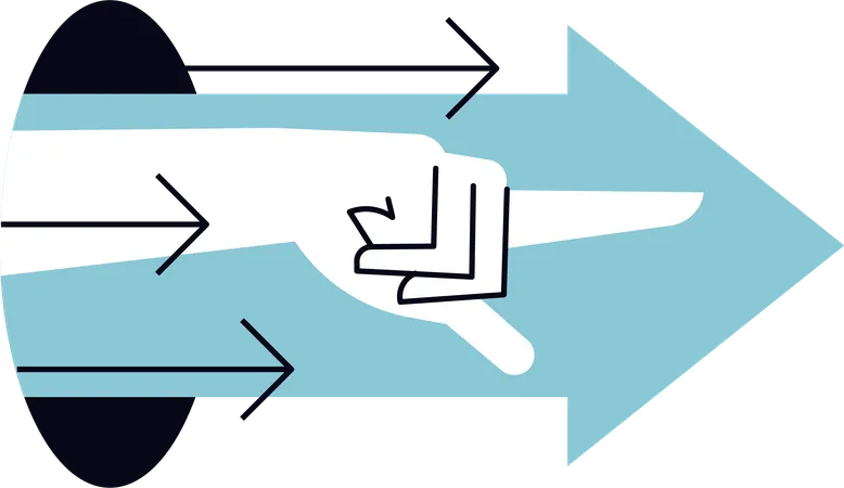 Arrow direction  Illustration