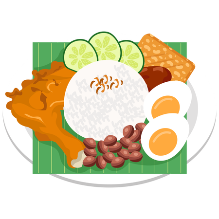 Arroz uduk  Ilustração