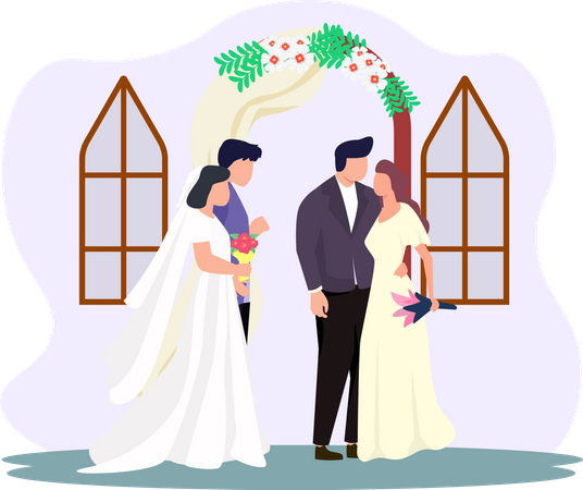 Art der Hochzeitsveranstaltung  Illustration