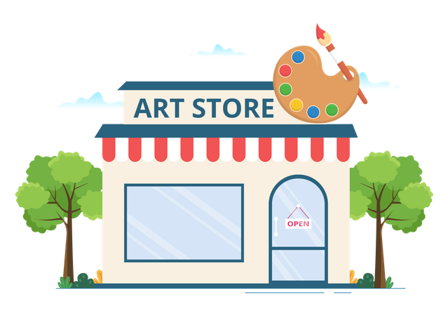 Art Store building Illustration