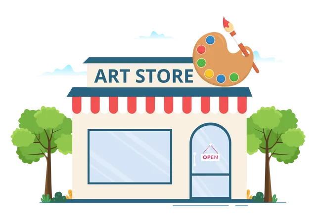 Art Store building Illustration