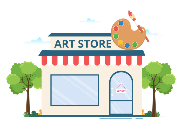 Art Store building  Illustration