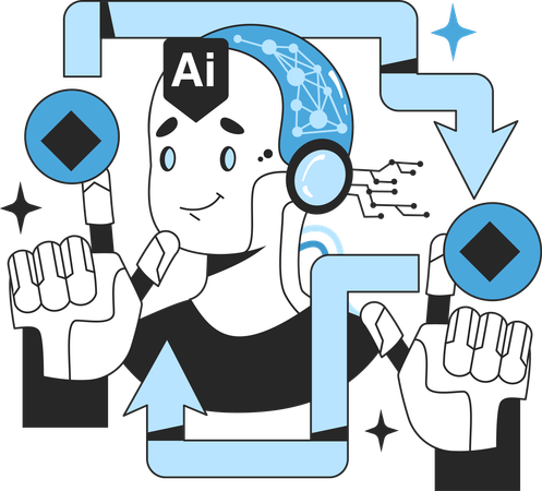 AI Robotics  일러스트레이션