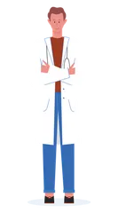 Doctors With Arms Crossed Illustration Pack