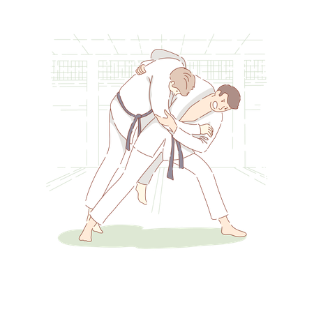 Artes marciais asiáticas tradicionais  Ilustração