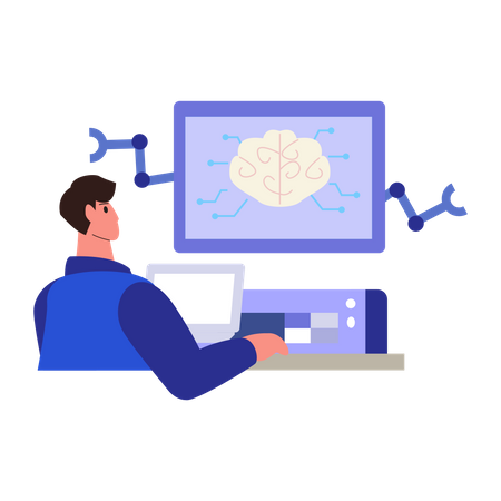 Artificial brain configuration  Illustration