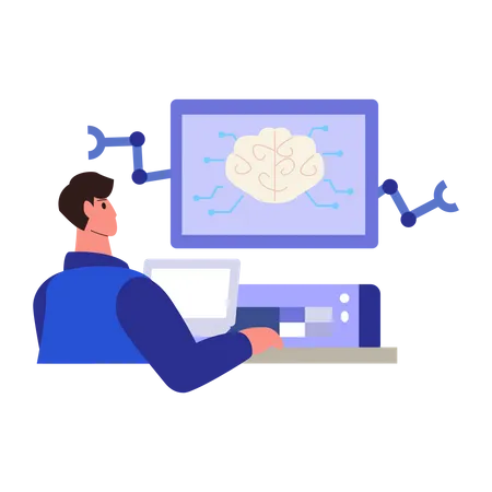 Artificial brain configuration  Illustration