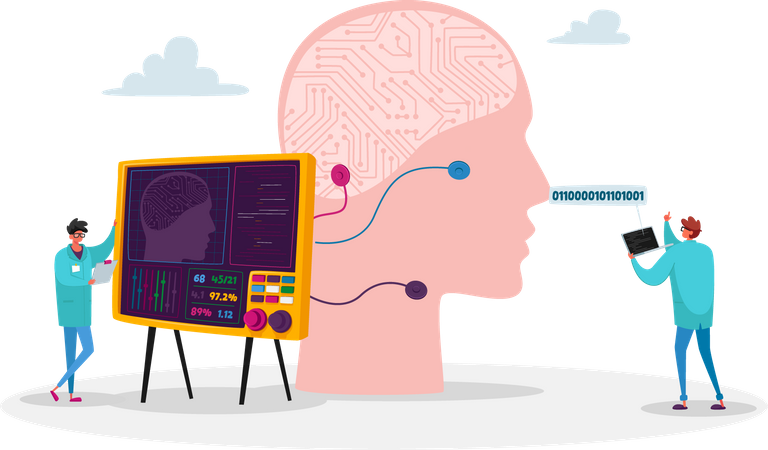 Artificial brain configuration  Illustration