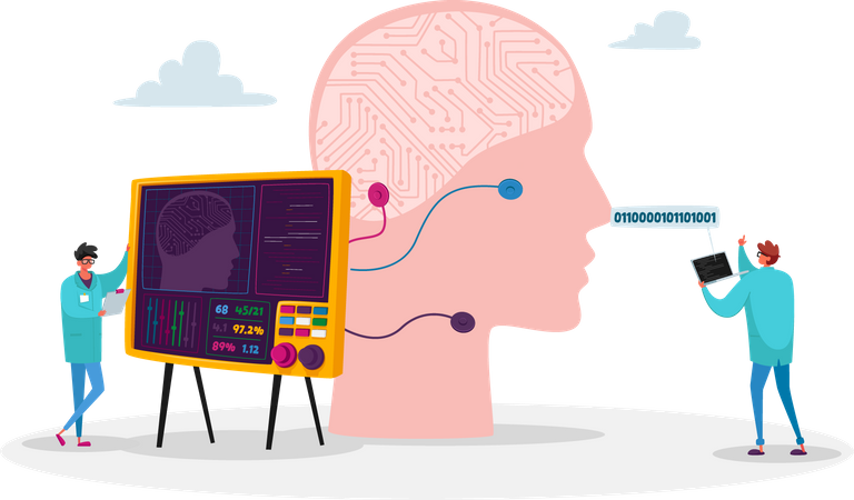Artificial brain configuration  Illustration