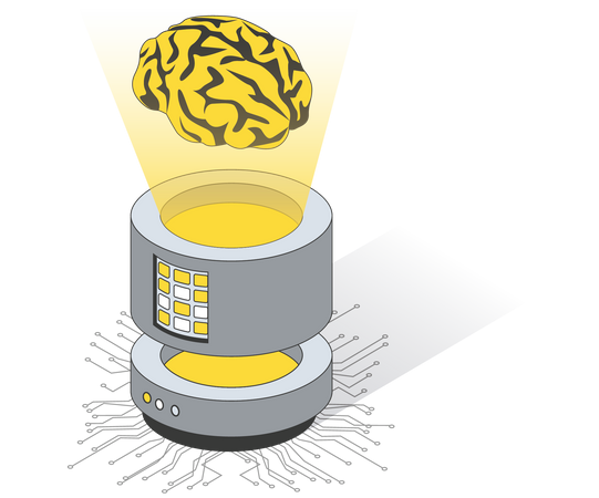 Artificial Brain Research  Illustration