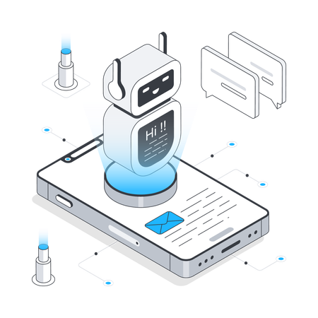 Artificial Chatbot  Illustration