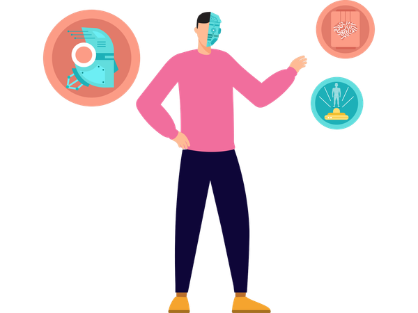 Artificial human being  Illustration