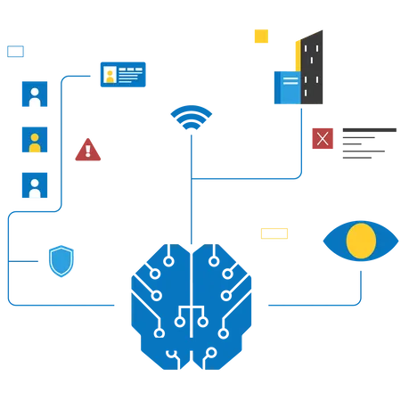Artificial Intelligence Network  Illustration