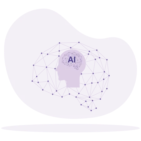 Artificial intelligence and network cloud big data  Illustration