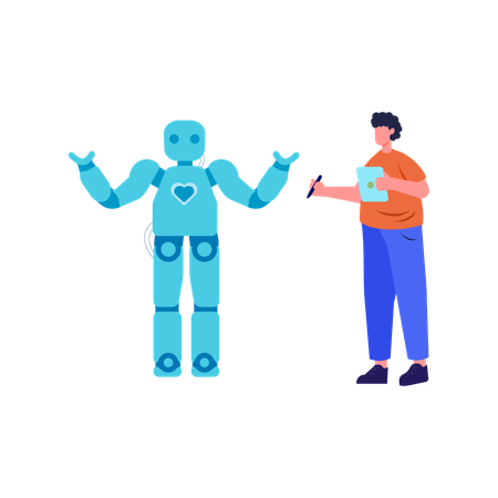 Artificial Intelligence Bot  Illustration