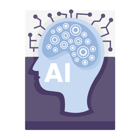 Artificial Intelligence Brain  Illustration