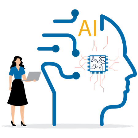 Artificial Intelligence Brain  Illustration