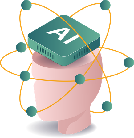 Artificial Intelligence brain  Illustration