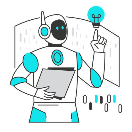 Artificial Intelligence creative ideas  Illustration