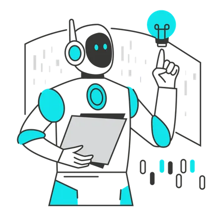 Artificial Intelligence creative ideas  Illustration