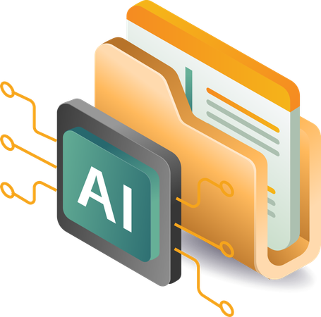 Artificial intelligence data  Illustration