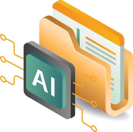 Artificial intelligence data  Illustration