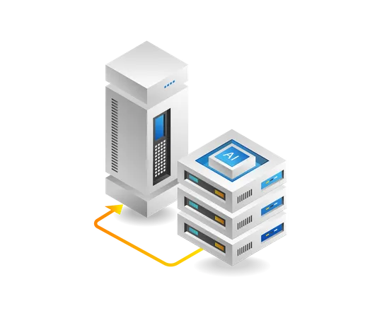 Artificial intelligence data  Illustration