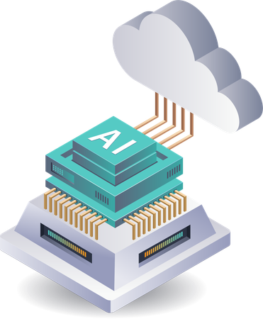 Artificial Intelligence Data Management Technology  Illustration