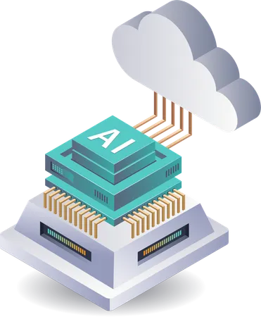 Artificial Intelligence Data Management Technology  Illustration