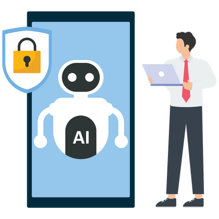 Artificial Intelligence for Cybersecurity  Illustration