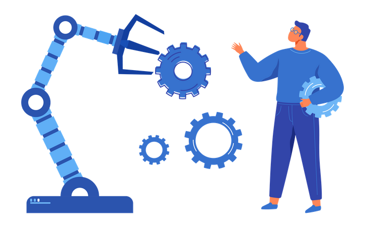 Artificial intelligence for startup development  Illustration