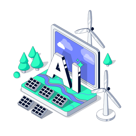 Artificial Intelligence for Sustainable Energy and Environment  Illustration