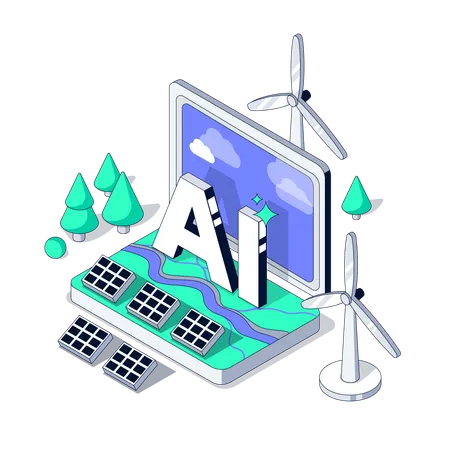 Artificial Intelligence for Sustainable Energy and Environment  Illustration