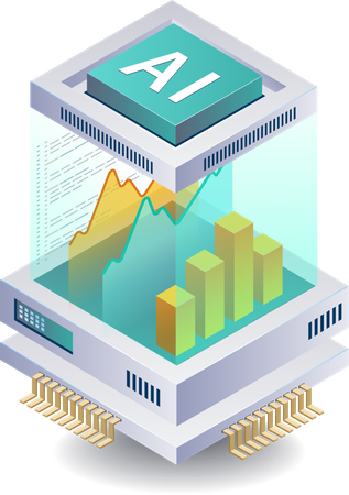 Artificial Intelligence in Data Analysis  Illustration