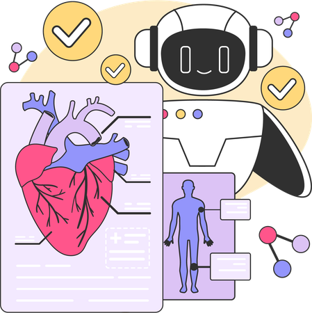 Artificial intelligence in healthcare  Illustration