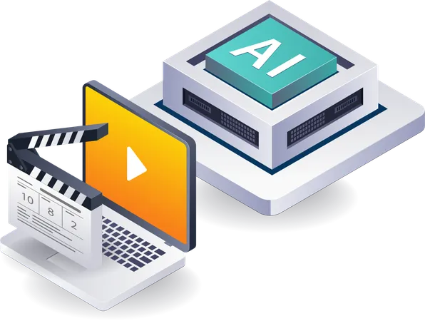 Artificial Intelligence in Movie Making  Illustration