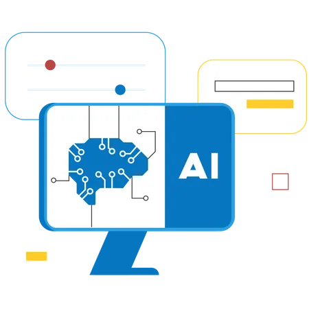 Artificial Intelligence Network  Illustration