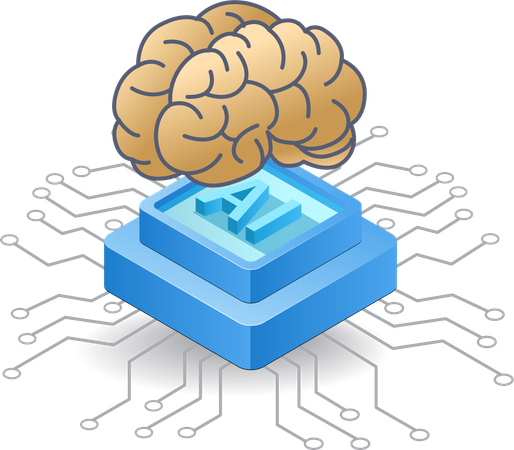 Artificial intelligence network management  Illustration