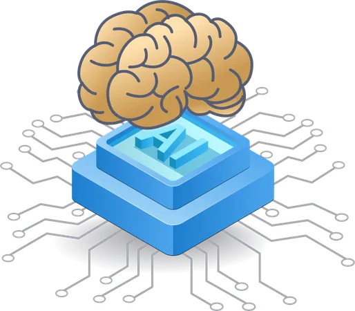 Artificial intelligence network management  Illustration