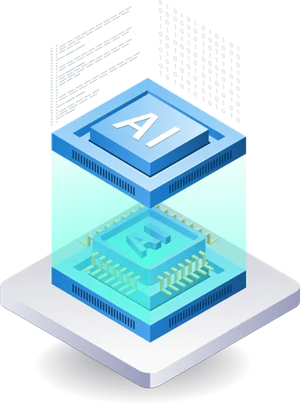 Artificial intelligence programmer  Illustration