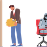 human and robots resources illustrations