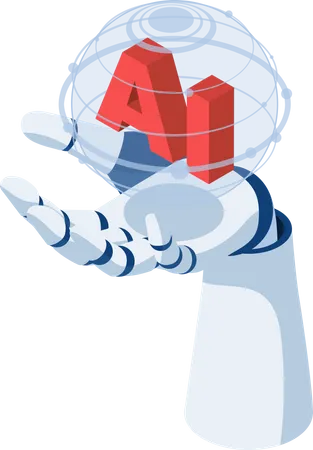 Artificial Intelligence Robot  Illustration