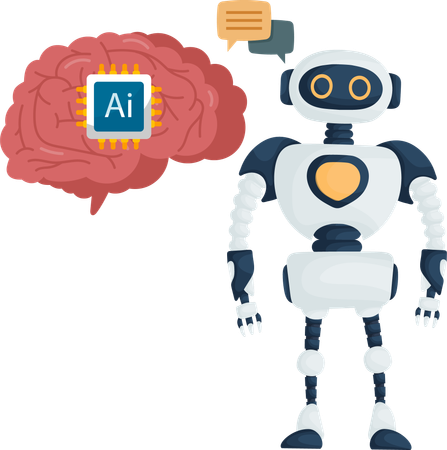 Artificial intelligence robot  Illustration