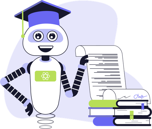 Artificial intelligence robot  Illustration